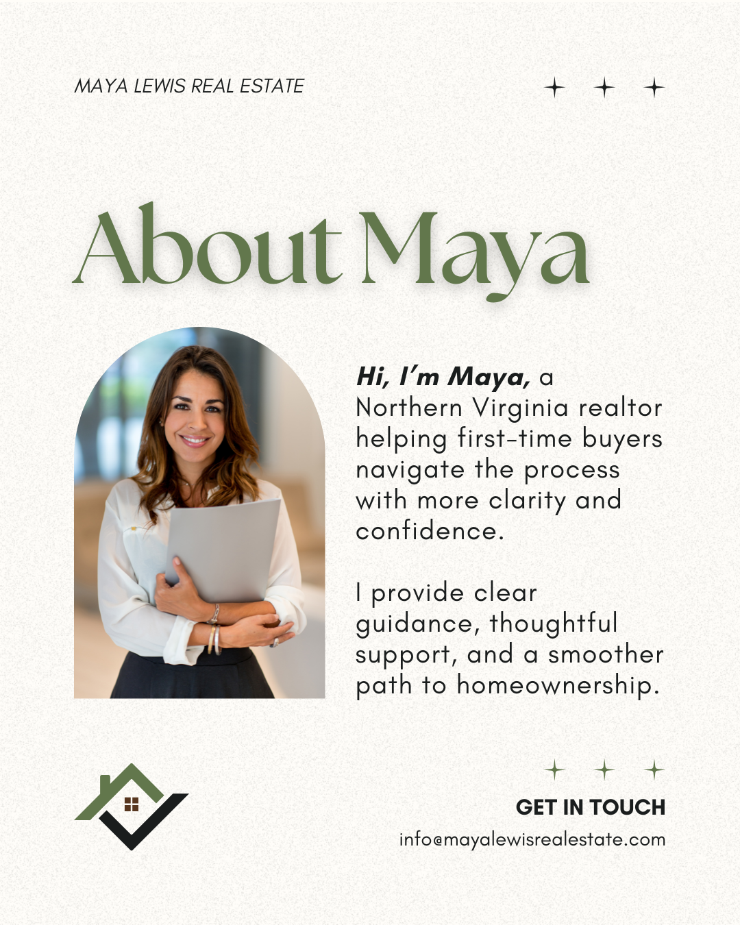 About Maya, Northern Virginia realtor helping first-time buyers navigate the process with more clarity and confidence