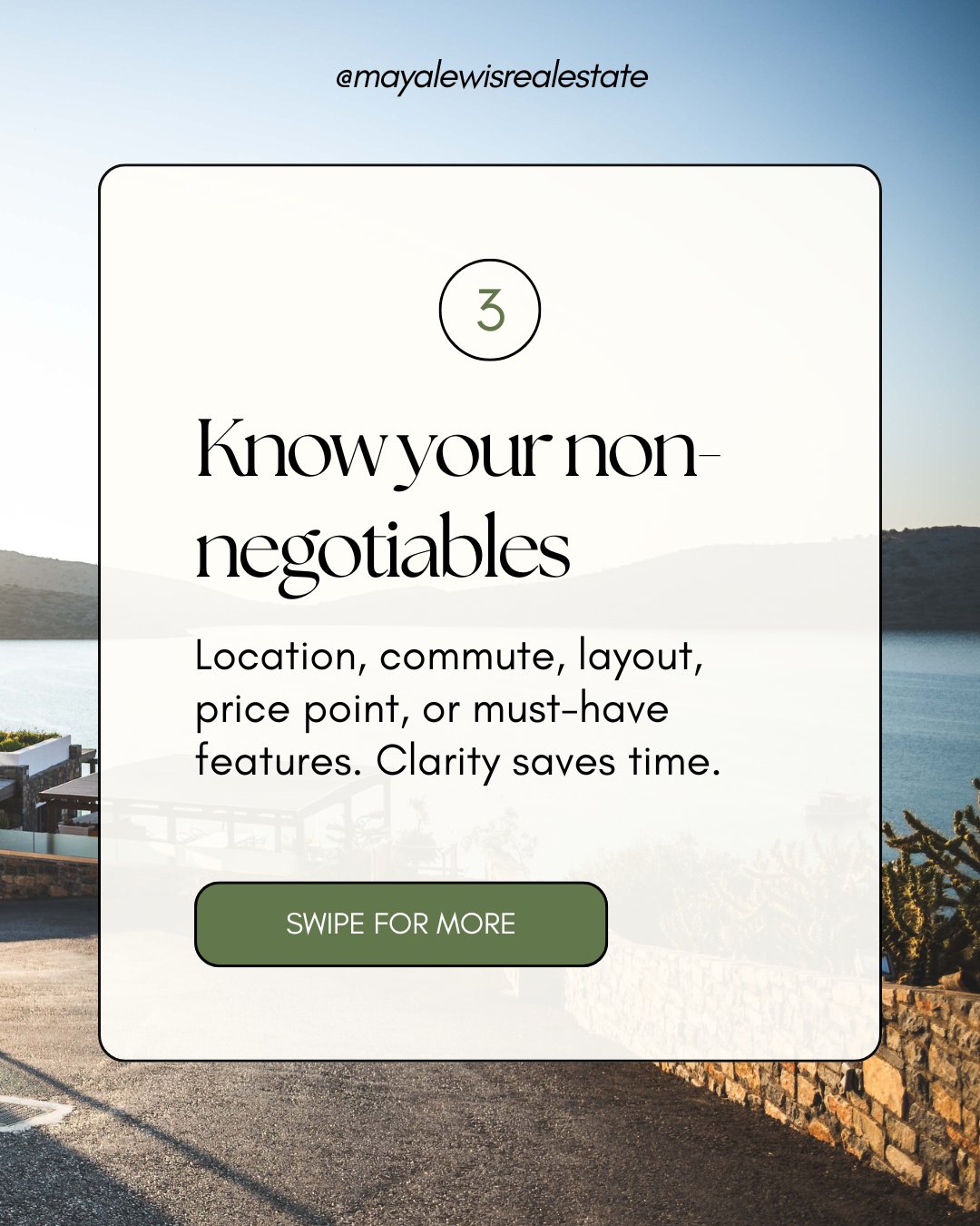 Slide 4: Know your non-negotiables